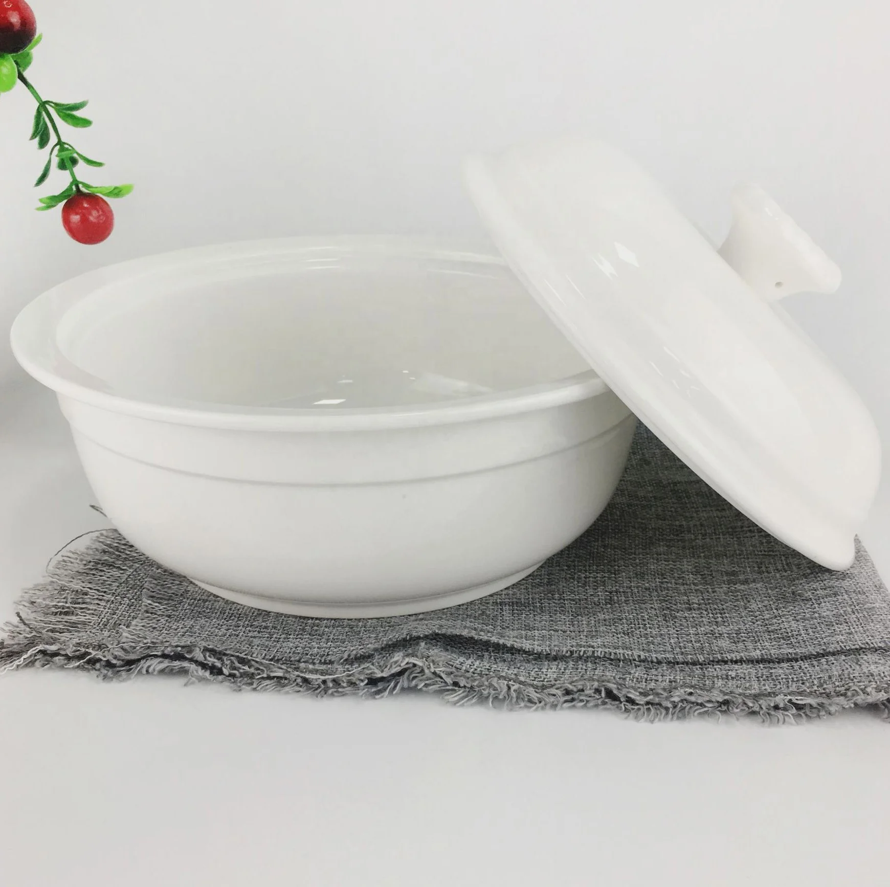 Hotel tableware palace soup nest with iron frame alcohol heating furnace large-capacity stew pot can add LOGO