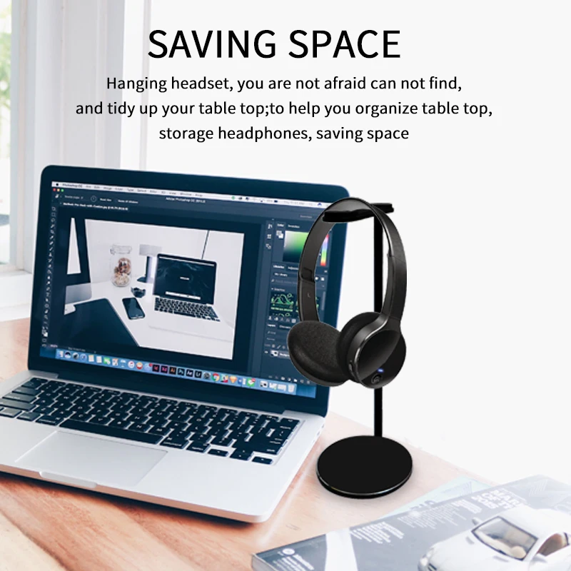 Portable Universal Headphone Stand/headphone Stand/headphone Desk Stand High Quality Aluminum Custom Logo Black Carton CN;GUA
