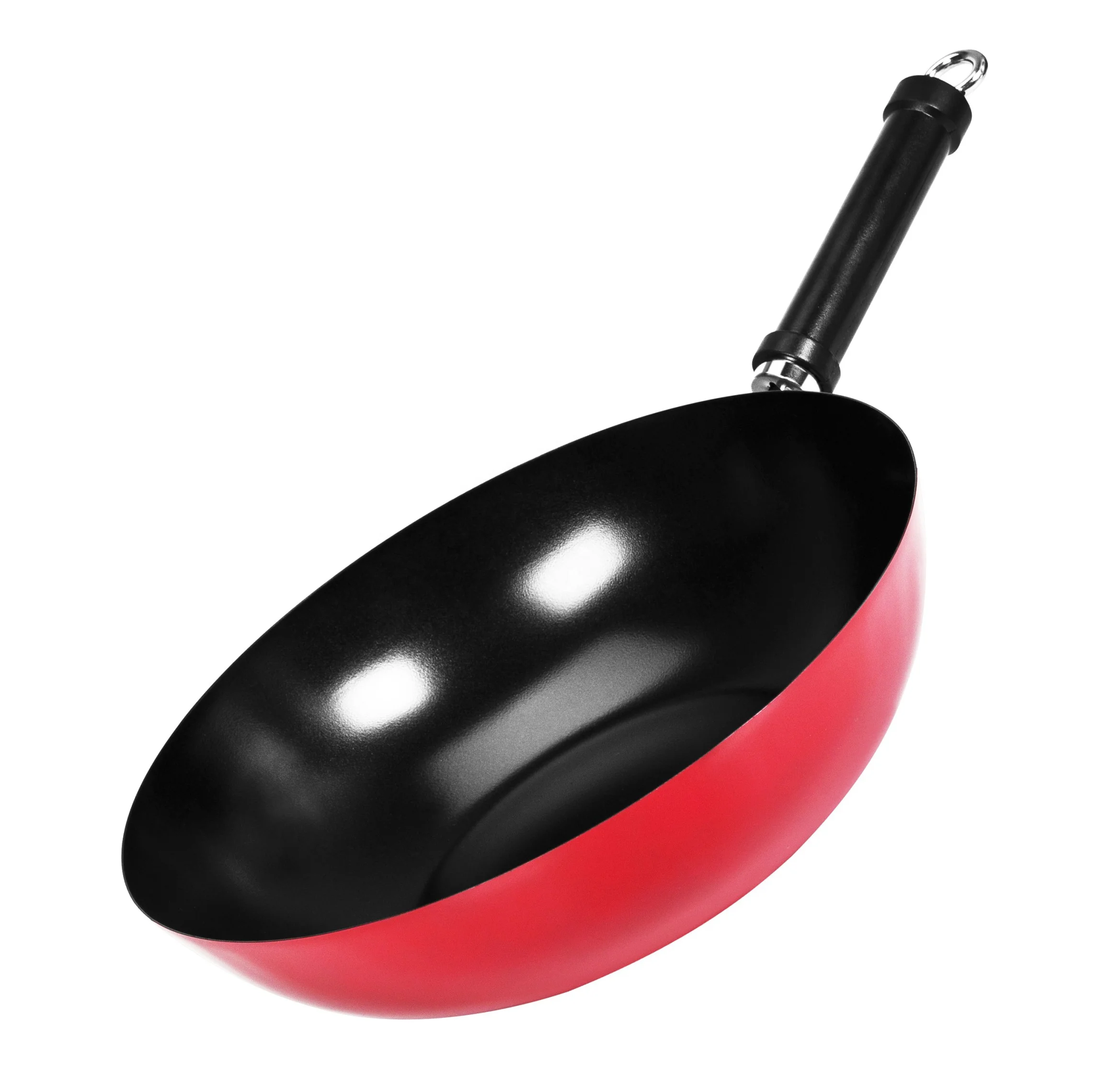 
China household non-stick colorful cooking with wood handle OEM/ODM manufacturer Wok 