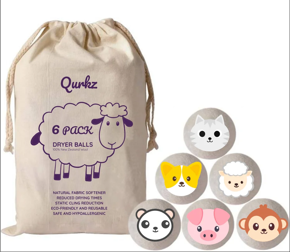 7cm Organic Wool Dryer Balls for Laundry Washing Top Selling Products 2024 New Trending In USA Compostable dryer balls pack of 6