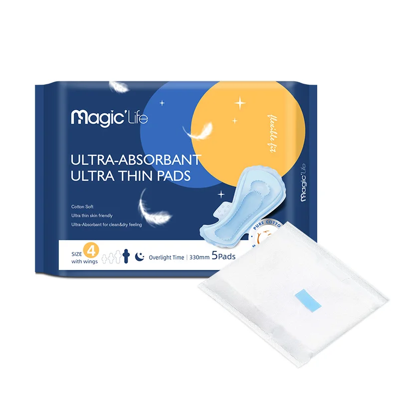 factory price private label 330mm natural sanitary pads napkin women sleepwear menstrual period panty liner