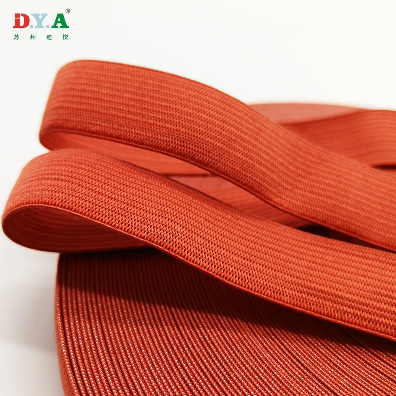 Free Sample 10mm-100mm White Black Color Polyester Rubber Elastic Waistband Knitting Elastic Tape for Cycling Clothing