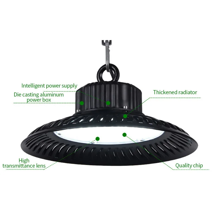 
19600lm Warranty For Three Years 100w 150w 200w High Power Shopping Mall Industrial Lighting Led High Bay Light 