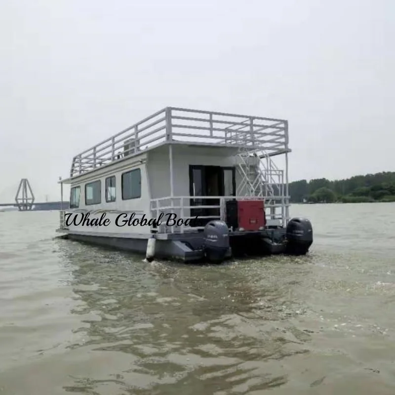 13 м катамаран водяной двухэтажный плавучий дом для воды офисного использования