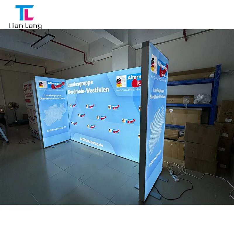 Wholesale Quick Setup 10x20ft Pop Up Backlit Backdrop SEG Trade Show Display Stand Exhibition Equipment Advertising Lighting Box