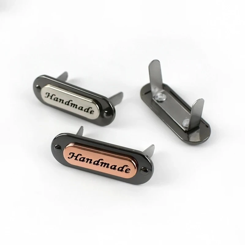 Deepeel BK113 35*12mm Bag Accessories New Decorative Sign Handmade Clothes Jeans Clasp Luggage Metal Bag Labels