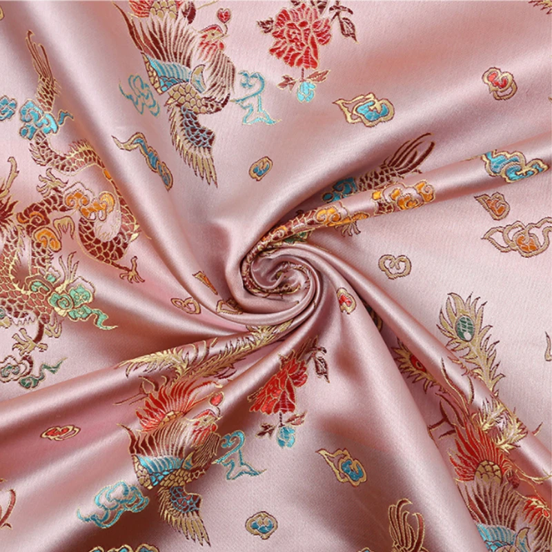Cotton Dacron Blend Fabric Retro Court Jacquard Silk Fabric For Hanfu Performance Costumes