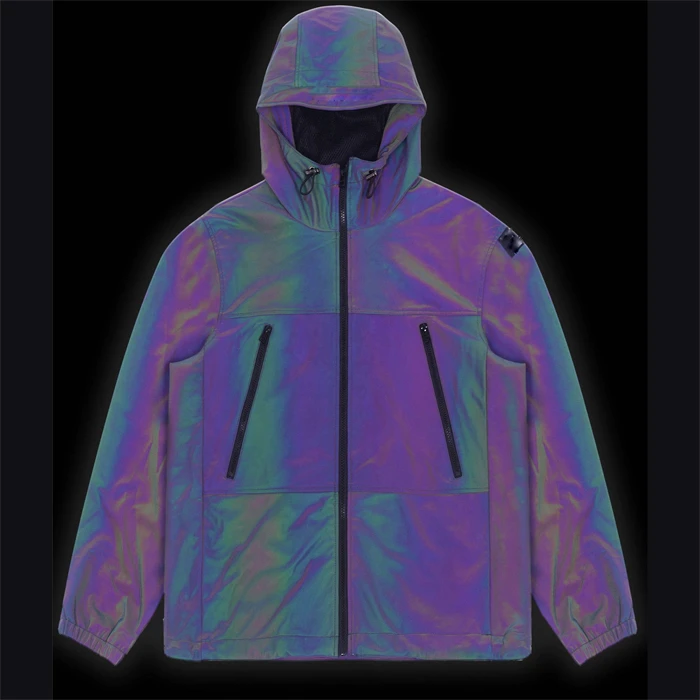 Mens reflective jacket Custom Logo Long Sleeve Running Plain Hoodie High Quality Jacket Men reflective jacket