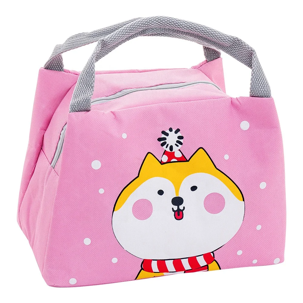 factory wholesale oxford cartoon thermal transfer school children custom insulated lunch cooler bag