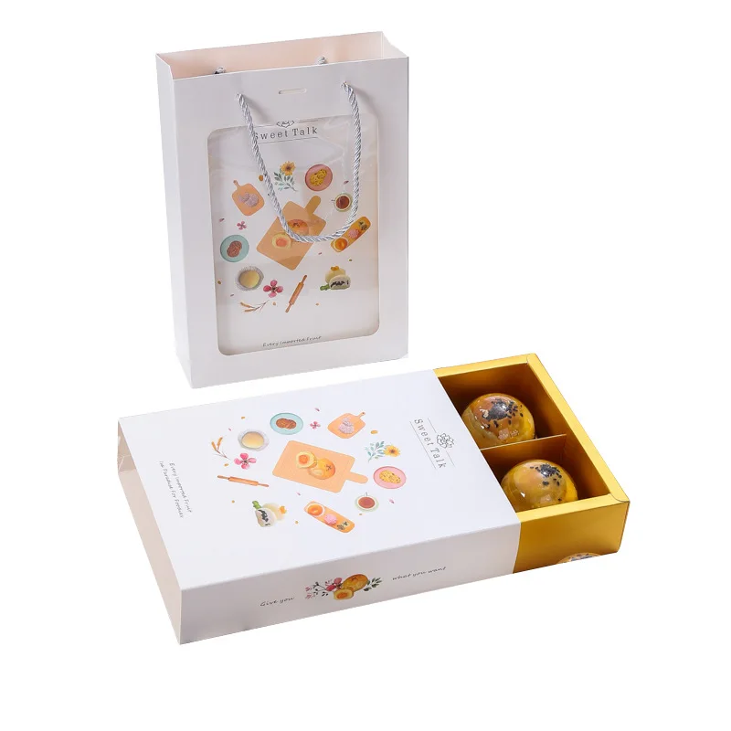 Pastry box with 6 dividers Cupcake Packaging Cookie Boxes Wholesale Baking Food Paper Gift Box Dessert Candy Foldable Cardboard