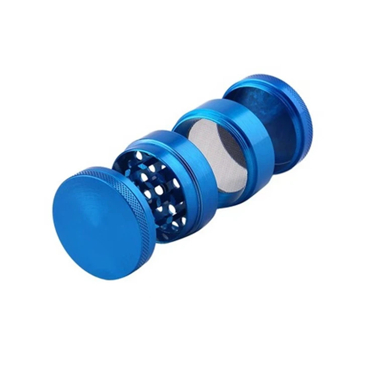 50mm China bulk wholesale spice magnetic crusher grinder machine 4 piece part layer zinc metal herb grinder tobacco