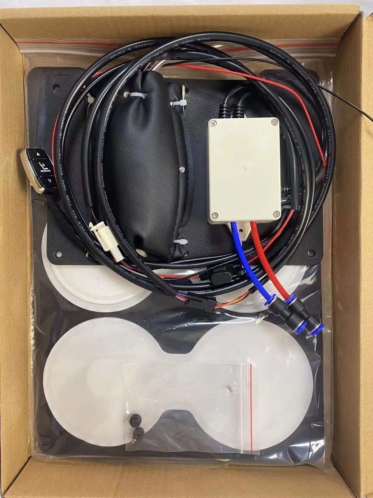 China professional manufacturer wholesale custom aftermarket  12V car seat pneumatic massage kit with lumbar support