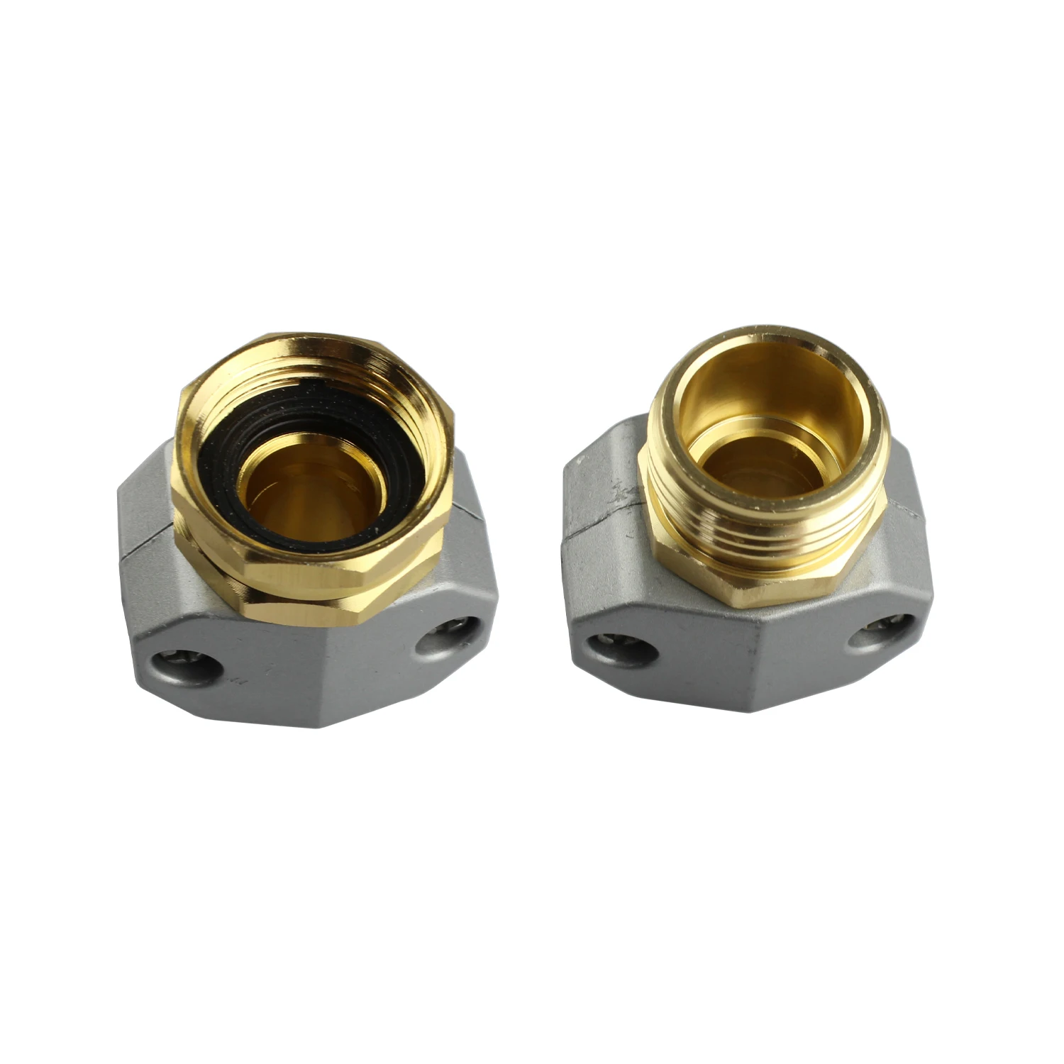 Garden Hose Repair Kit 3/4 Male and Female Solid Aluminum Alloy Mender Tap Connectors