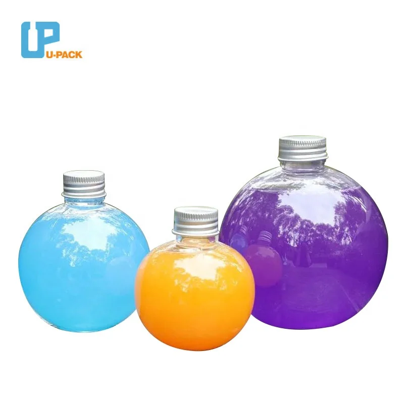 PET Bottle Juice Spherical Plastic Ball Bottle Pet Bottles for Beverage Packaging