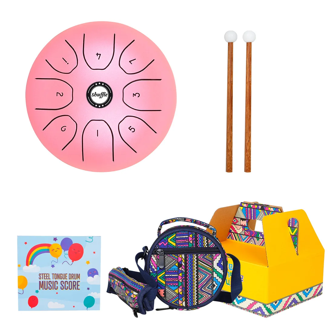 5.5-inch Worry-free Drum Hollow Drum Steel Tongue Pocket Fanyin Drum Percussion Instrument