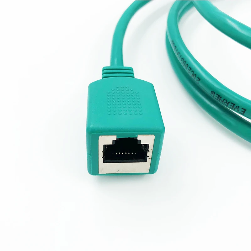 1.0 meter green straight RJ45 male to female ethernet cable for router and computer