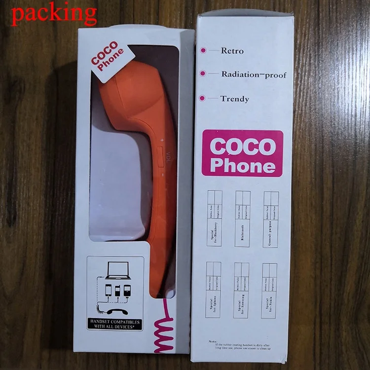 Винтажный Универсальный сотовый телефон смартфоны ретро телефон черный 3,5 мм разъем 2 метра кабель