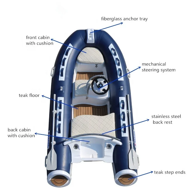 Жесткая надувная лодка из гипалона и стекловолокна rib 4 8 ce 480 м продажа китайских