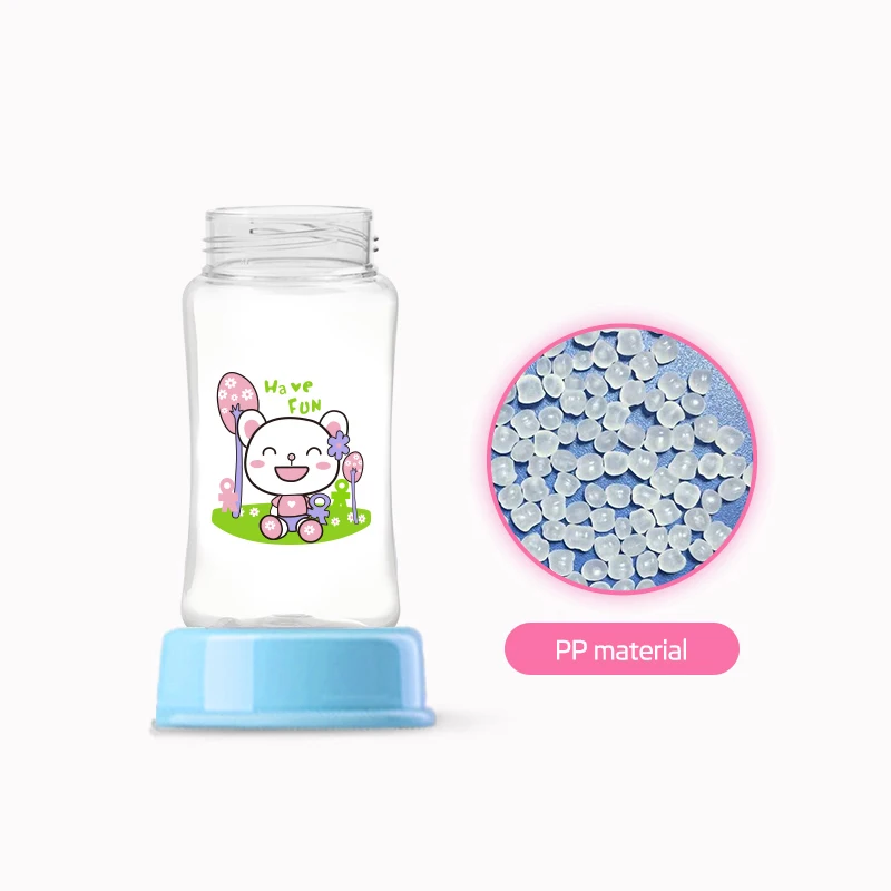 Custom pp plastic milk bottle for baby feeding bottle