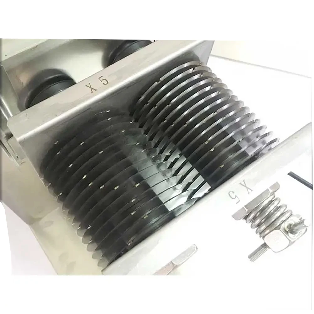 XEOLEO Commercial Meat Cutter 250KG/H Electric Frozen Meat Slicer Stainless Steel Bacon Meat Chopper 2.5/3/4/5/6/7/8mm Thickness