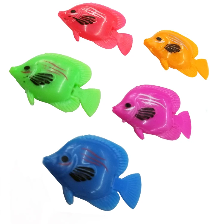 Aquarium plastic fake fish tank decoration floating mini pet toy simulation fish