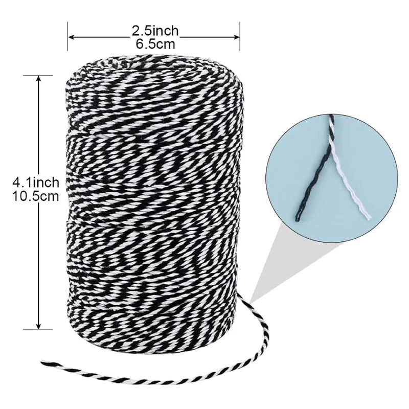 Fade Proof Gift Wrapping Cord String Thicker Bakers Twine Rope Cotton Rope