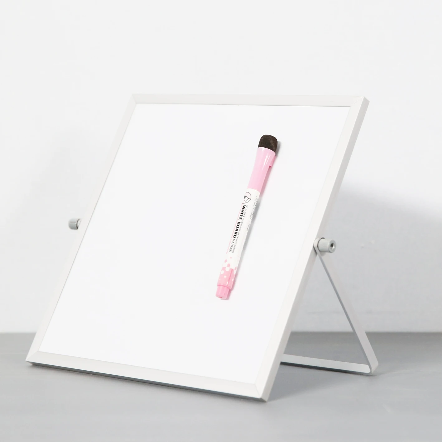 Lacquered steel writing dry erase Small size Desk-top Memo Board for Children kids with stand Magnetic Whiteboard