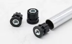 OEM ODM M6 M8 M10 M12 Black Nylon Outdoor umbrella desk chair Tube Pipe to Pipe star sunflower threaded Connecting nuts inserts