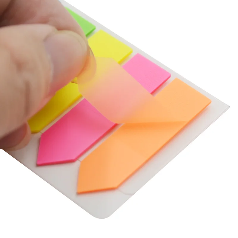 Page Markers Colored Index Tabs Flags Assorted Fluorescent Bright Color Book Markers Sticky Notes PET  Memo have