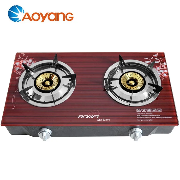 
 Газовая плита с закаленным стеклом 7 мм, 3d-дизайн  