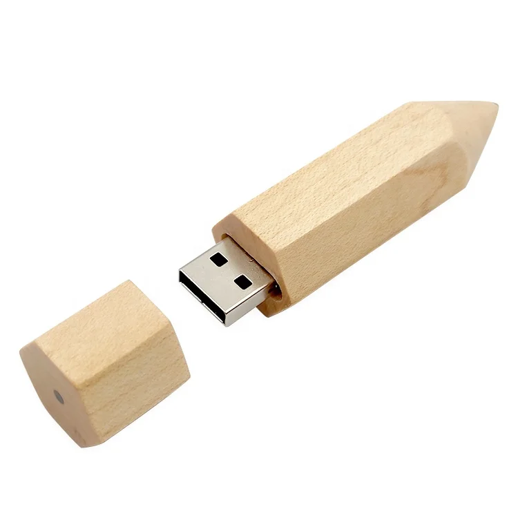 YONANSON Wholesale Wooden Pencil Custom Personalized Logo USB Flash Drive 4GB 8GB 16GB USB 2.0 Flash Memory Stick