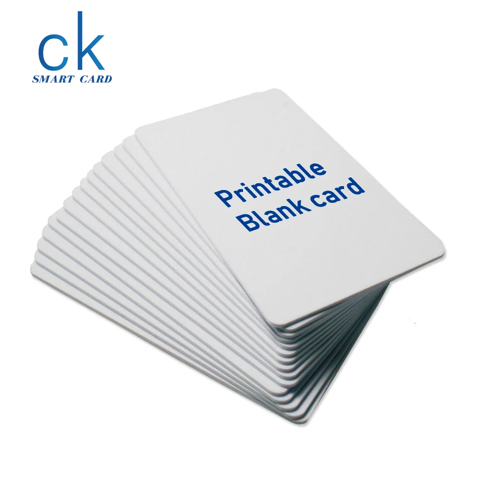 Custom Double Sided Plain White Blank Pvc Inject/inkjet Printable Nfc Cards Printer Id Card Printing