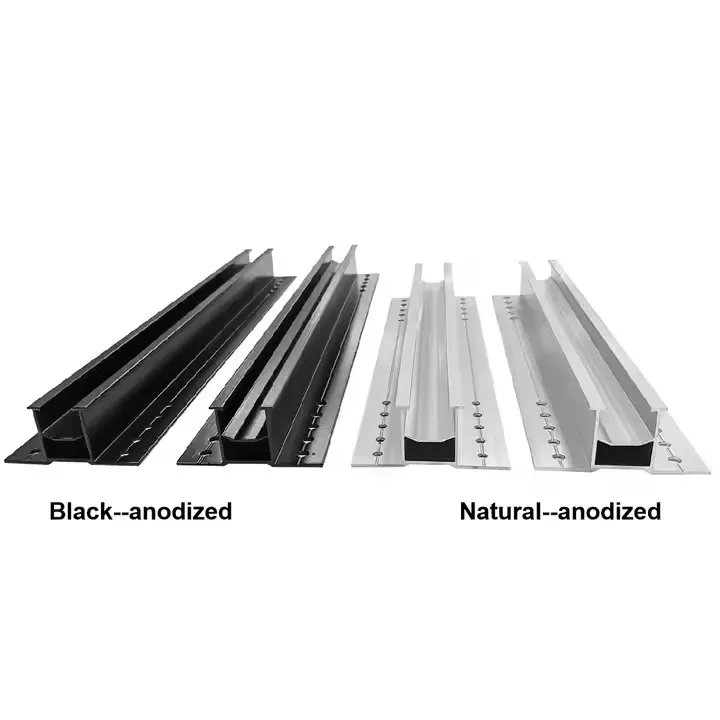 Aluminum mini rail for roof solar panel mounting system