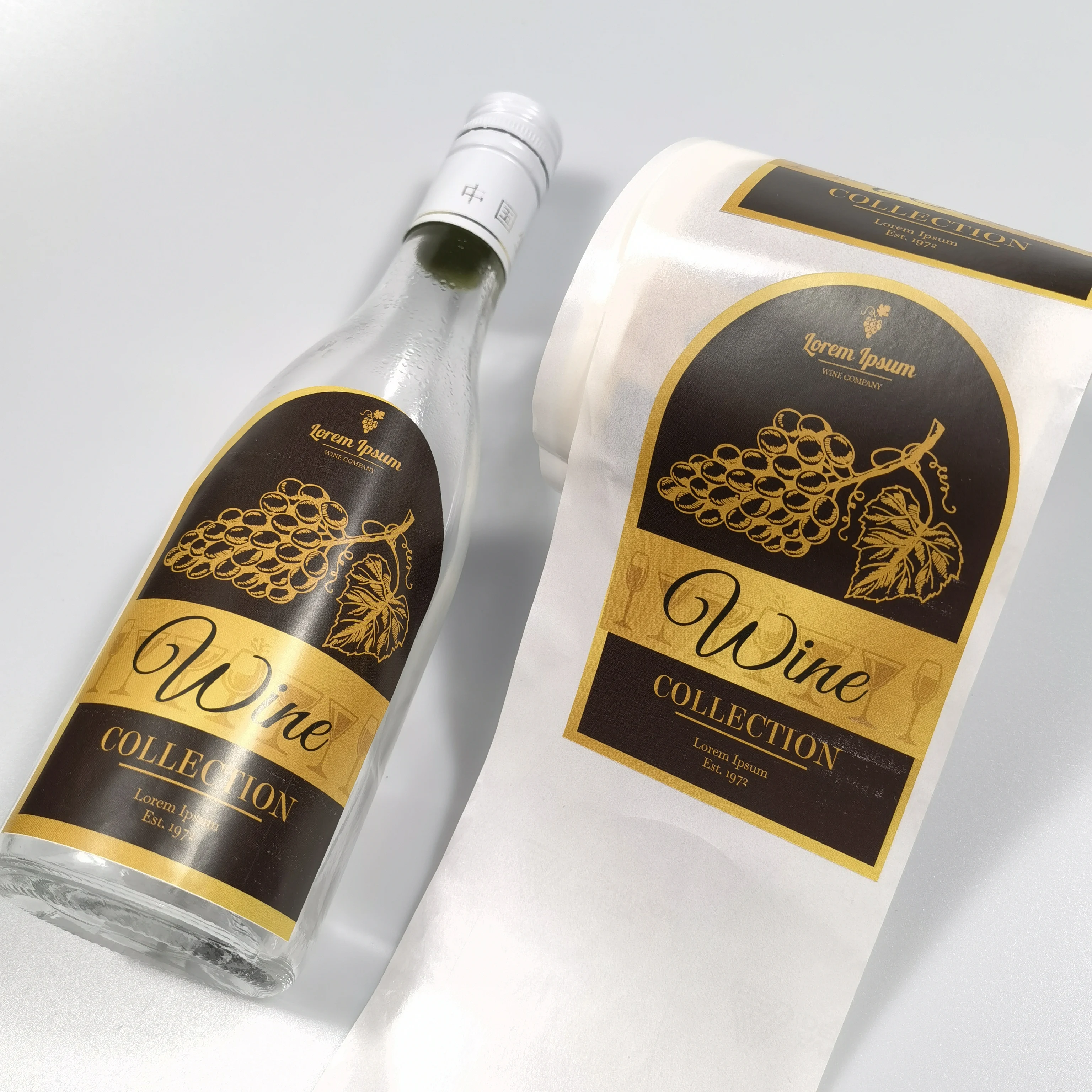 Spirit Bottle Labels For Brandy Vodka Whisky Tequila Gin Spirits Private Beer Label Wine Glasses Bottle Labeling Printer Sticker