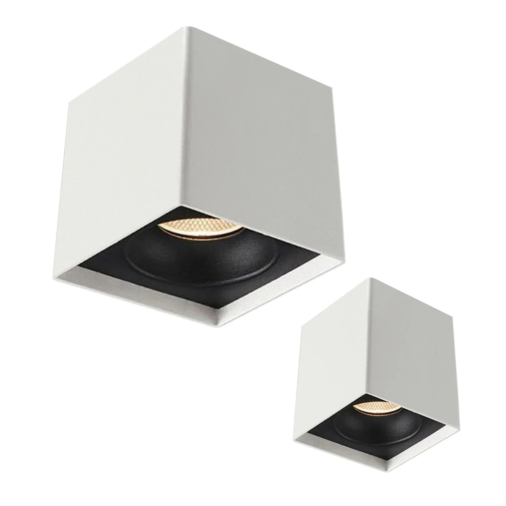 Anti-glare rotating design adjust down light 7w led cob downlight surface mounted led 15w square ceiling downlight with remote