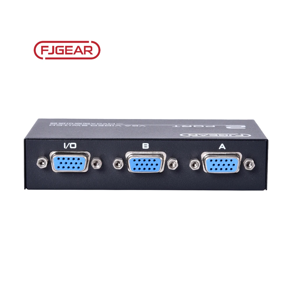 FJ-15-2 Fjgear Hot Selling 1920*1440 Vga Switch Selector 2 Input 1 Output 2 Port Usb Vga Cable Kvm Switch