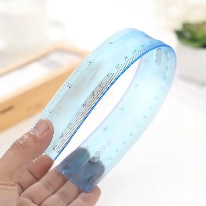 30CM soft ruler can print logo and bend tool ruler 30cm PVC soft ruler