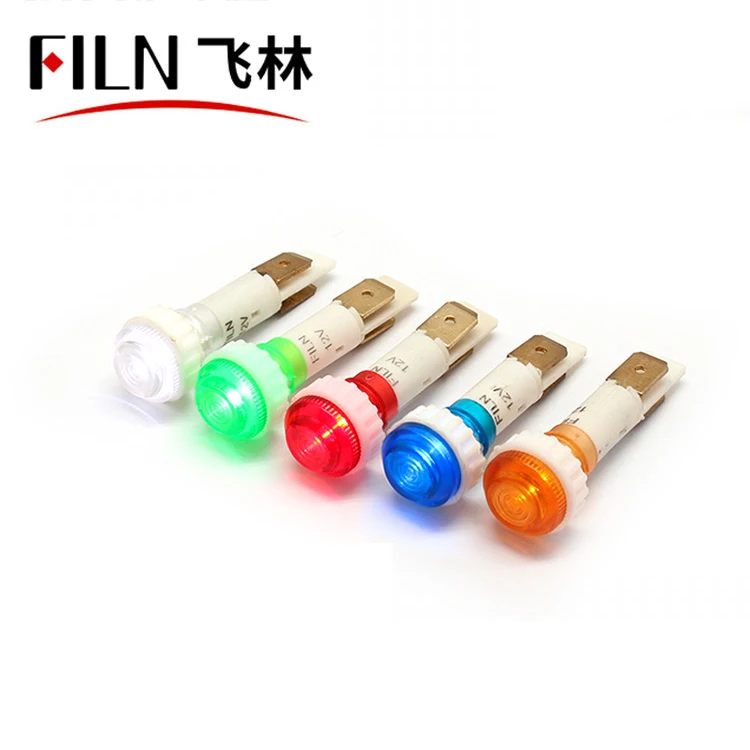 FILN 10mm 12v 220v plastic high head indicator warning led light