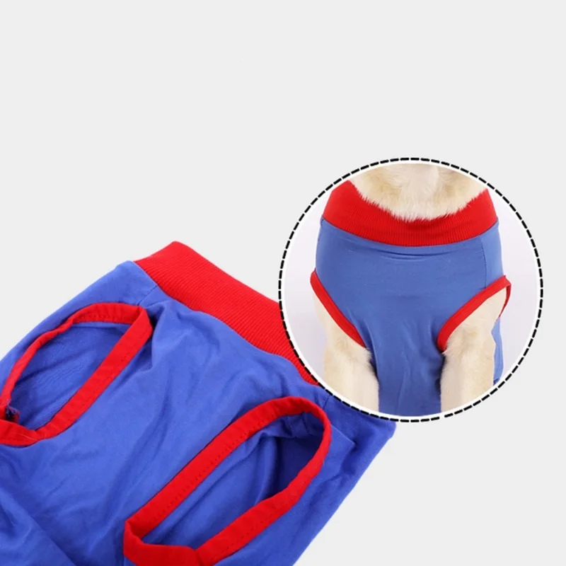 Pet Recovery Suit Dog Surgery Sterilization Service Cotton Recovery Clothes For Cats Dogs Pets With Zipper