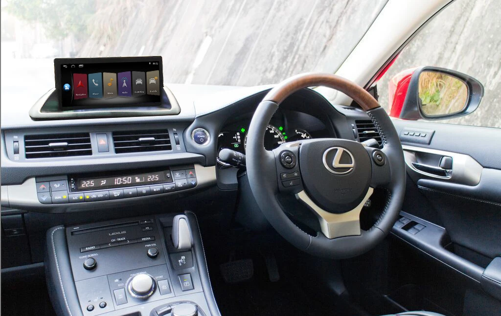 YZG 10.25" 4 Core Carplay Upgrade Radio Video Navigation Multimedia DVD Player GPS Used for Lexus CT200h Android RHD