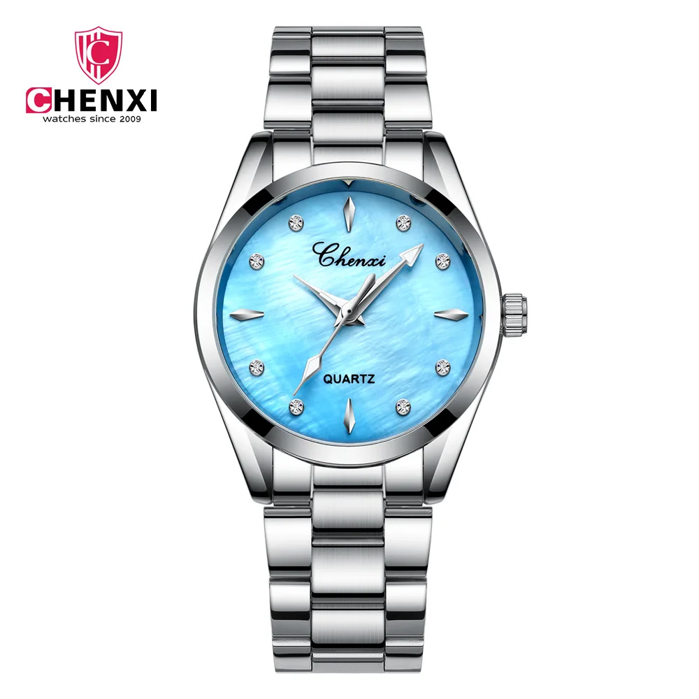 CHENXI 006T 2022 Women Colorful Dial Girl Wrist Watches Female Quartz Watches New Fashion Ladies Rhinestone Watches