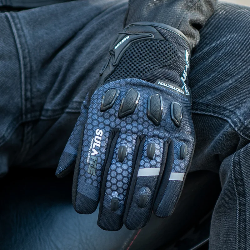 SULAITE Summer Bike Gloves Bicycle Riding Full Gauntlet Riding Gloves Racing Cross Bike Motorbike Gloves