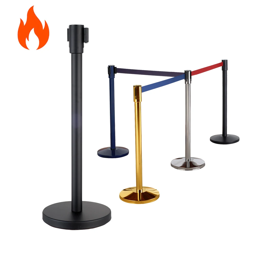 
Guangzhou MAX movie theater metal crowd control barrier post retractable barricade belt stanchions for crowd control 