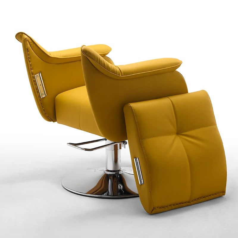 Reclining salon styling chairs white  barber chair vintage hairdressing chair frame shampoo unit