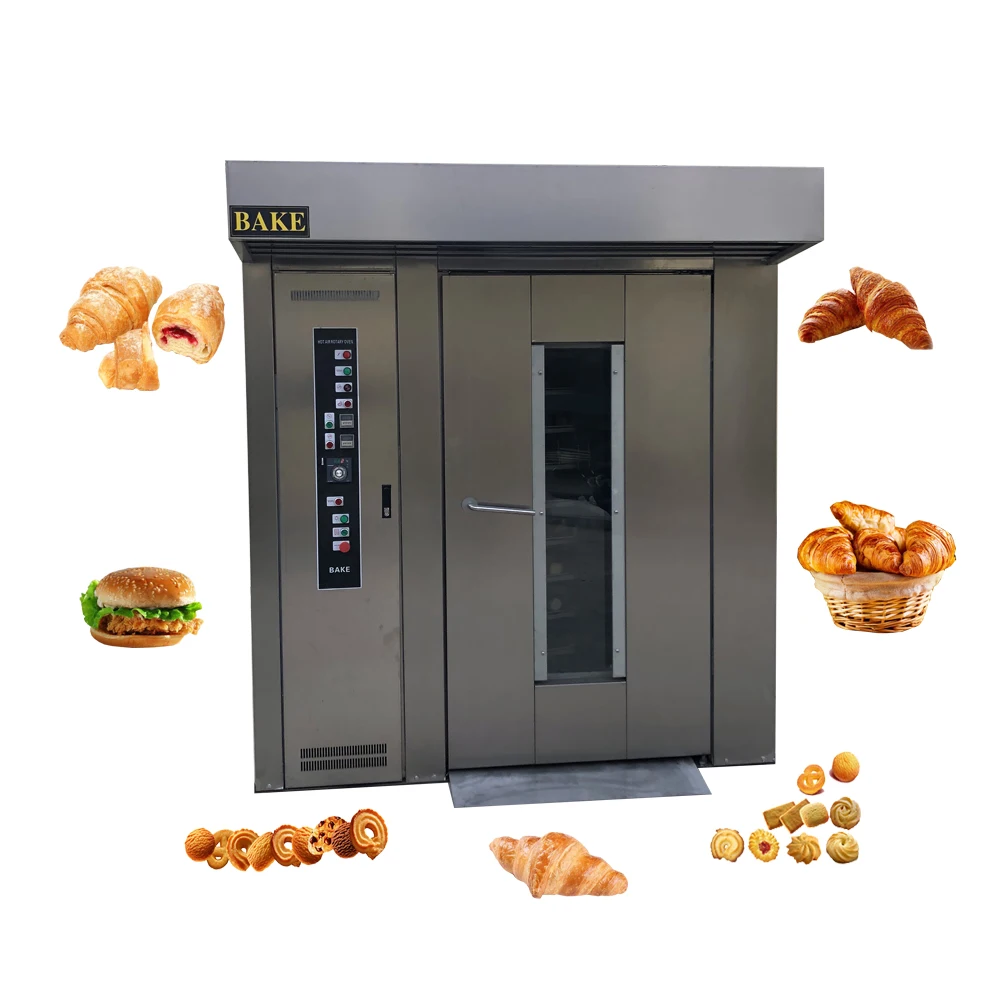 chinese  double rack 32 diesel electric 16 gas mini 64 trays rotary oven for bakery pizza