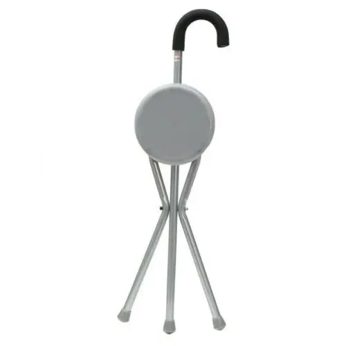 Walking Stick with Seat Tripod Stool Portable Walking Cane Chair Stainless Lightweight Folding Portable 2 in 1 GAOBO Winter Cane