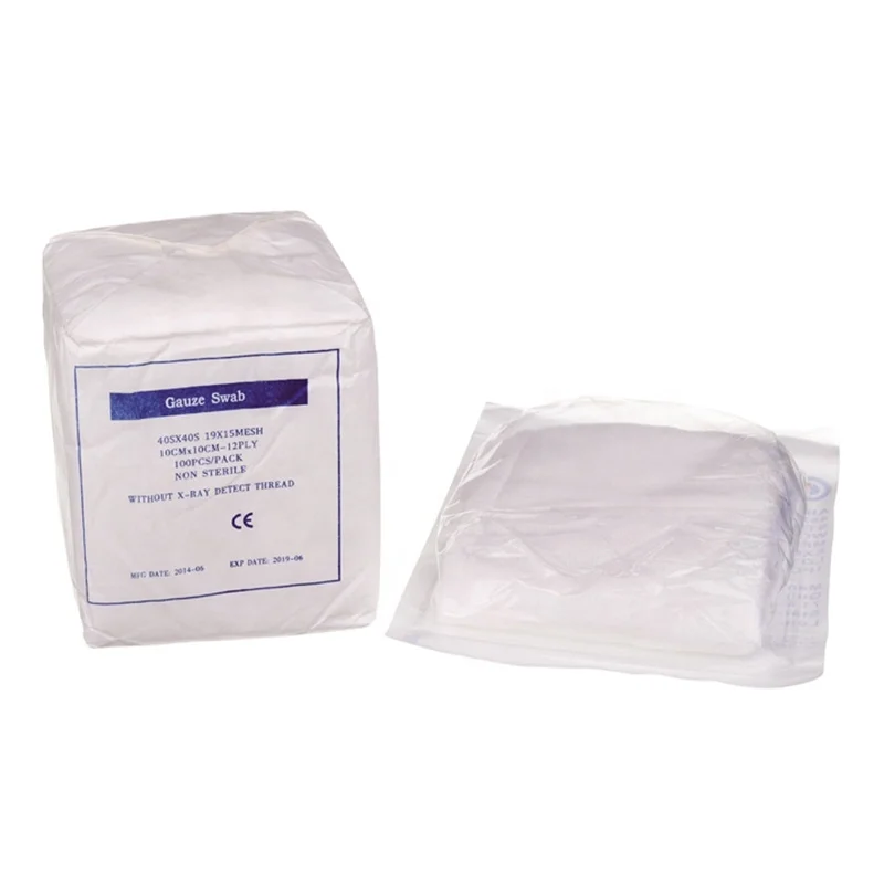 10x10cm Surgical Medical Sterile Softness Absorbent Pads Dressing Dental Compresses Gauze Swab