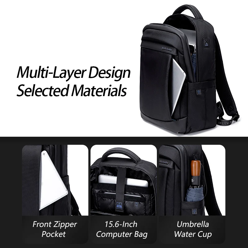 2023 Trending Arctic Hunter Business laptop Backpack 15.6Inch Expandable Backpack Travel Luggage Bagpack mochila