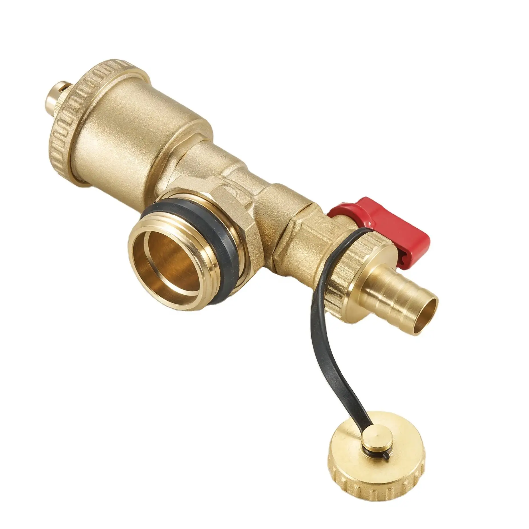Hot Sale 1/2-1 inch Brass  Automatic Air Vent And Drain Valve For Floor Heating Manifold
