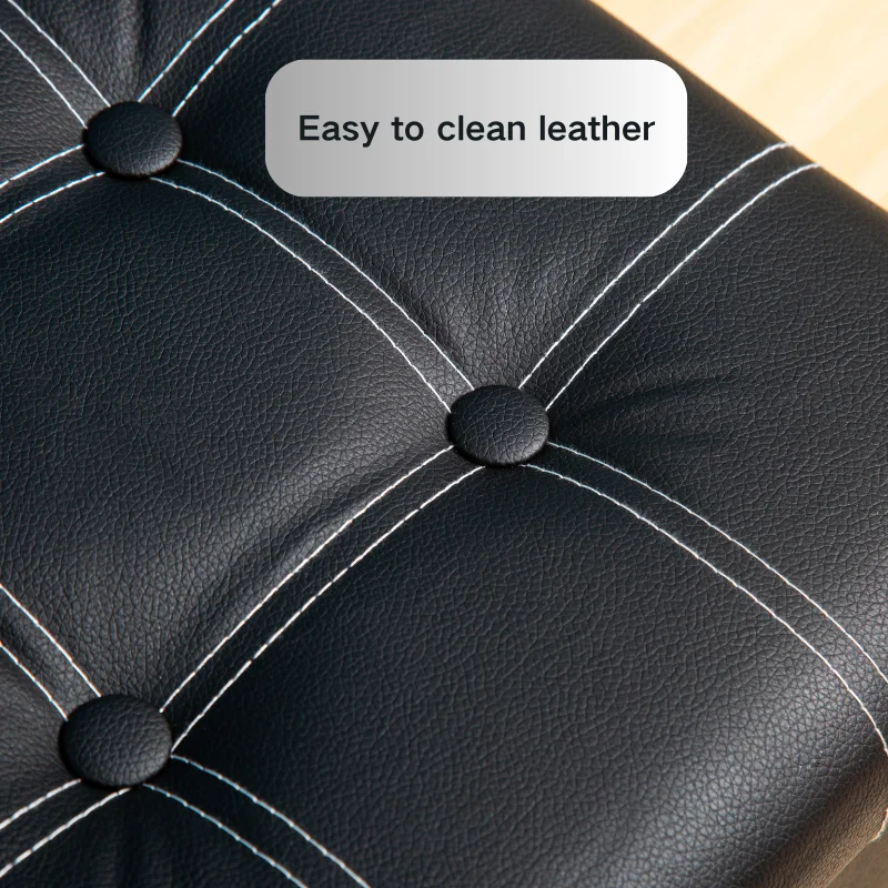 Multi-Functional Large Capacity Leather Storage Bin Foldable with High Strength Density Board Sturdy Sofa Bedroom Application